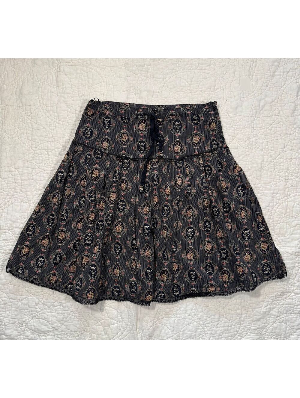 Vintage Vive Maria graphic print midi skirt size small